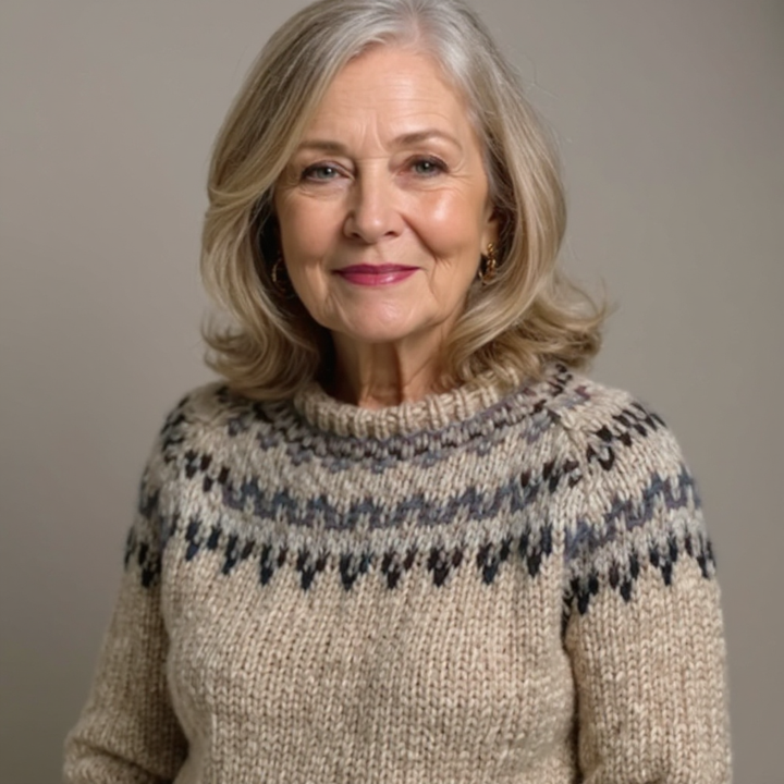 Rosa | Retro Icelandic Knit Sweater