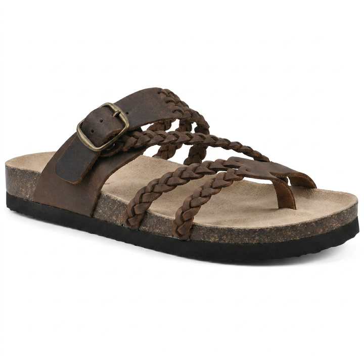 Gloria - Braided Cork Sandals