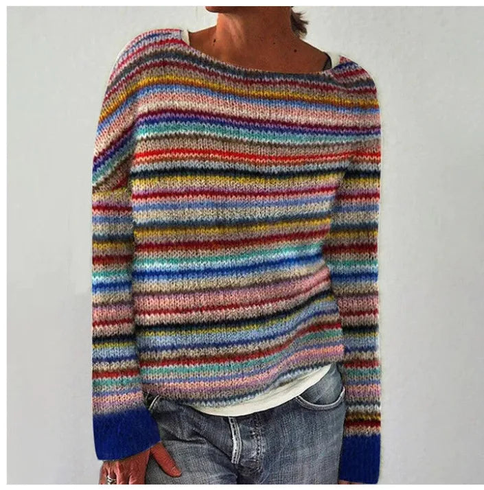 Angela | Nordic-Pattern Cable-Knit Sweater