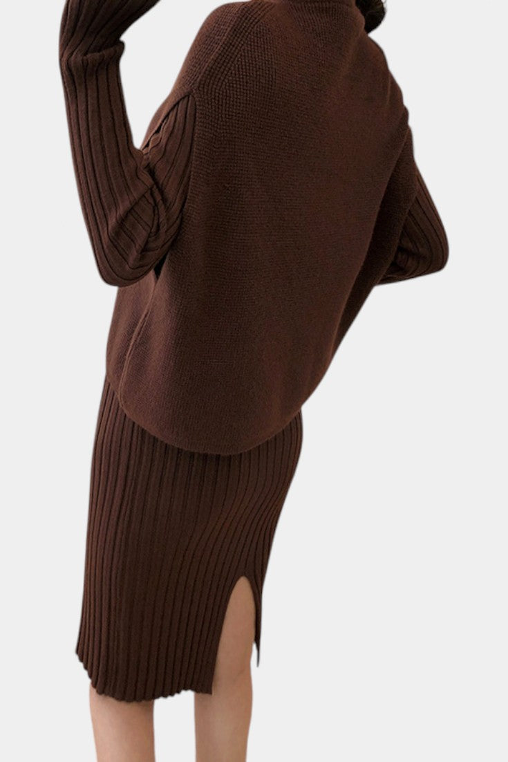 Eleonora Modern Silhouette Two-Piece Knit Ensemble