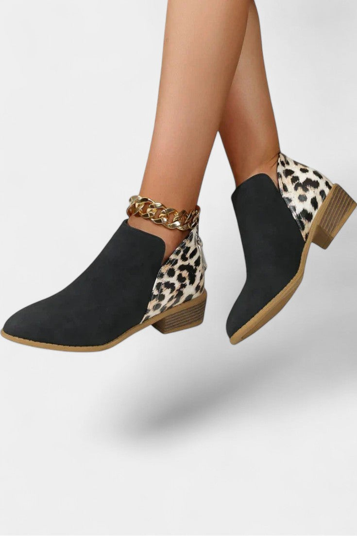 Eleonora Stylish Leopard Print Orthopedic Boots