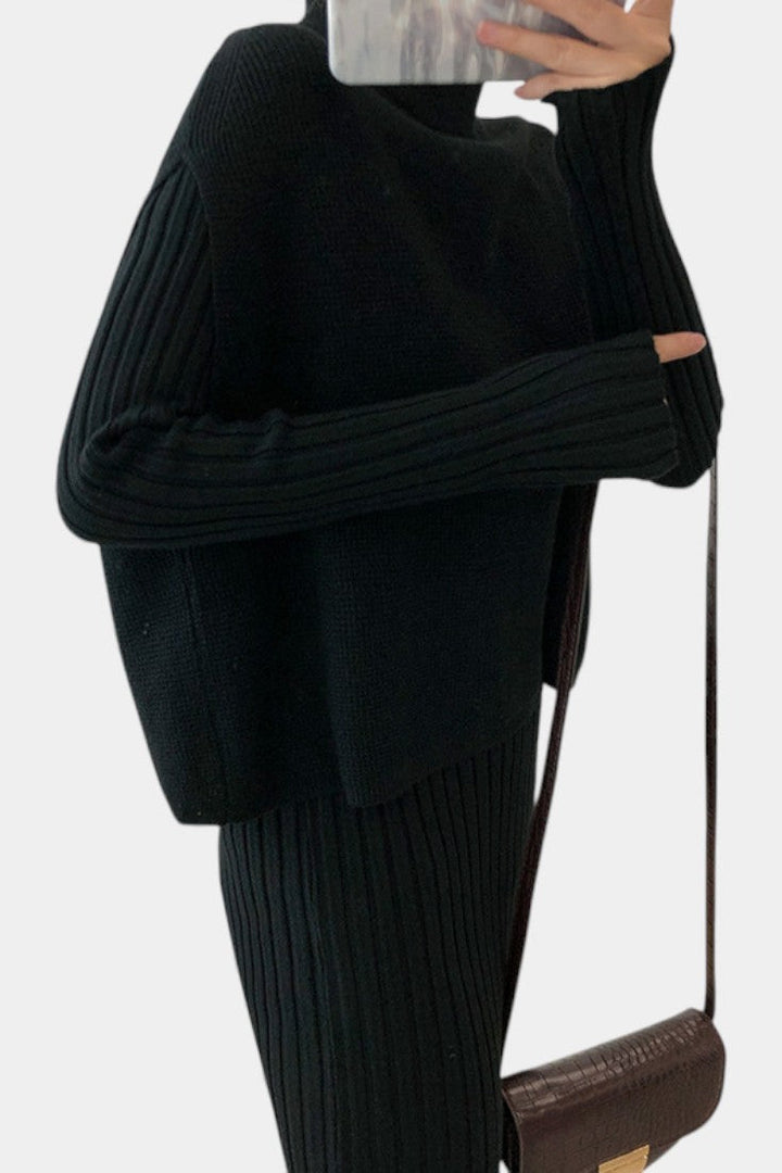 Eleonora Modern Silhouette Two-Piece Knit Ensemble