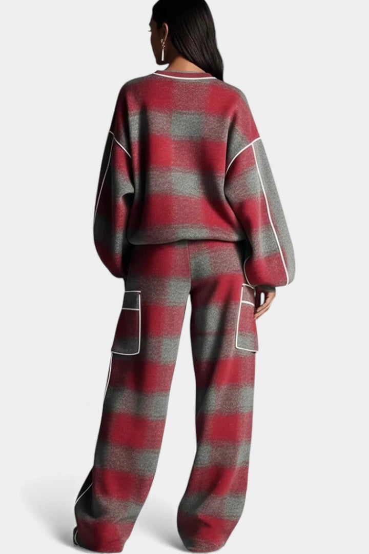 Simona Urban Checkered Color-Block Ensemble