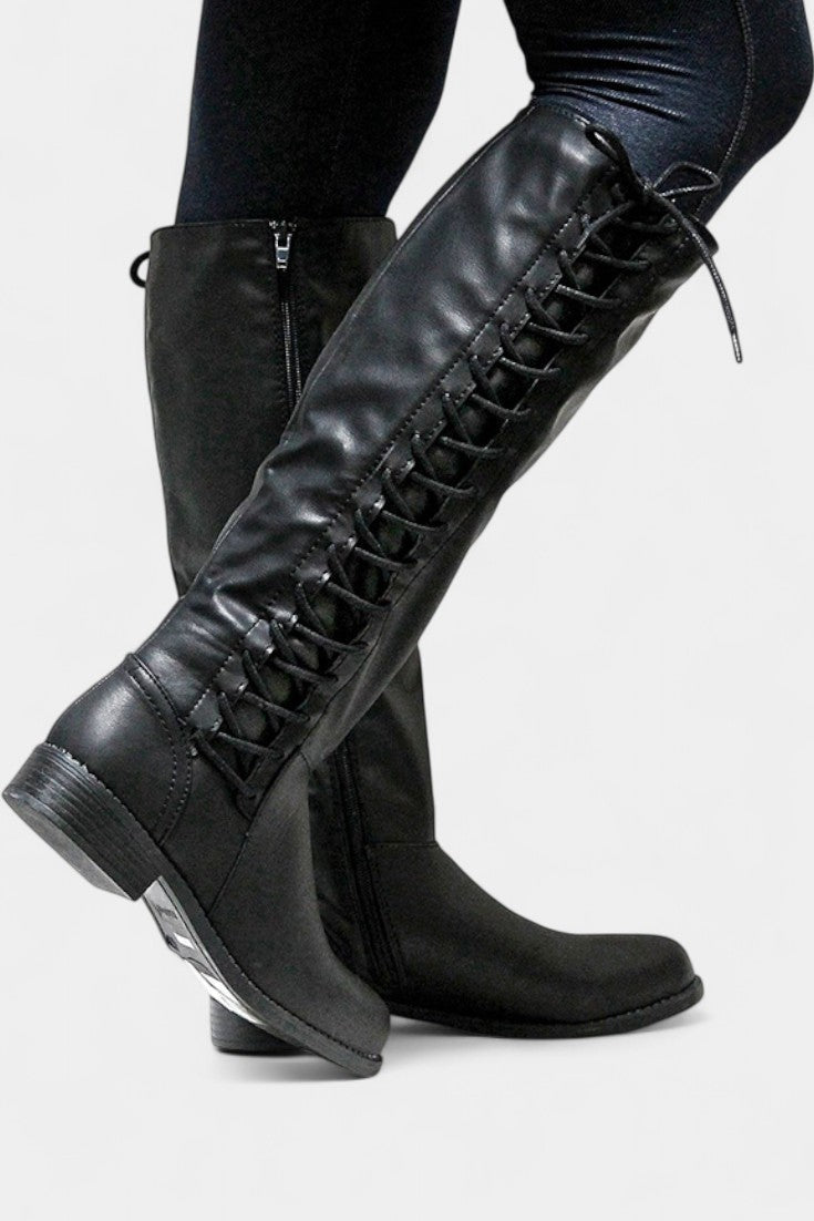 Gloria Cushioned Sole High Boots with Versatile Style
