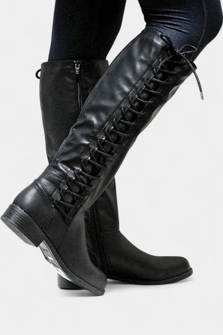 Gloria Cushioned Sole High Boots with Versatile Style