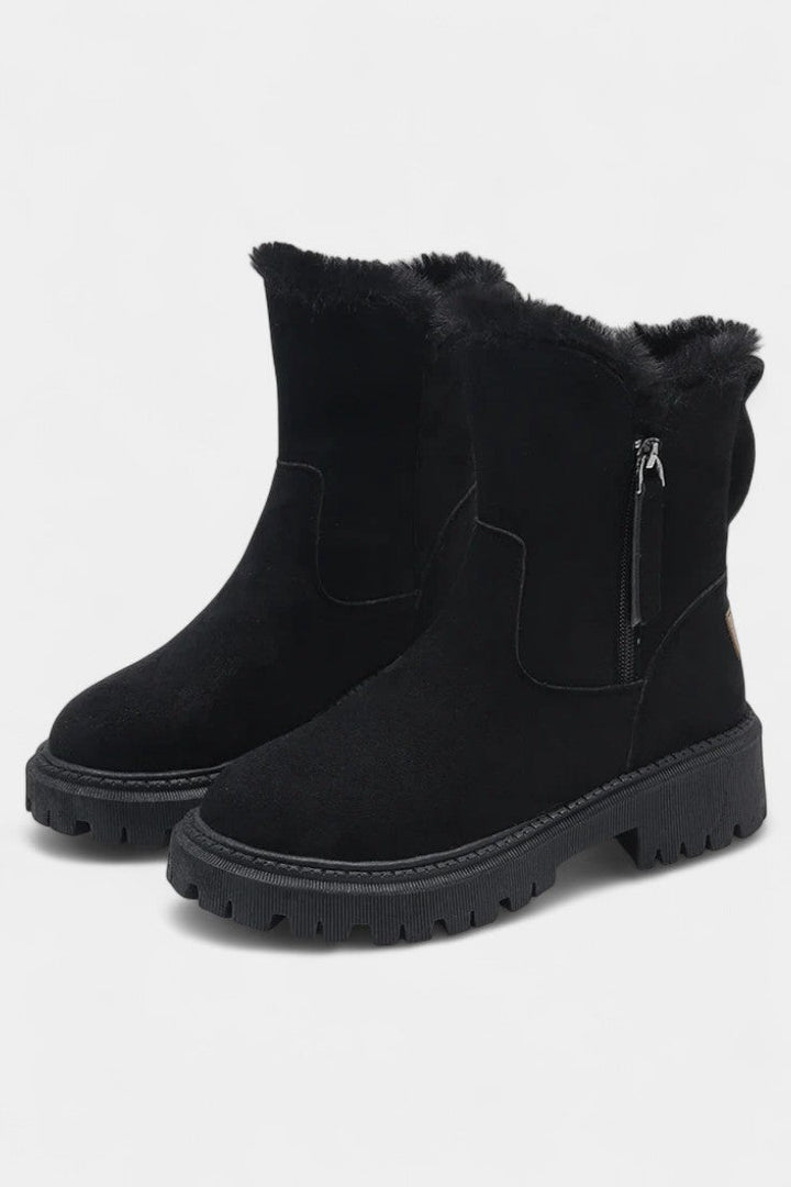 Fiorenza Fur-Trimmed High-Top Platform Snow Boots