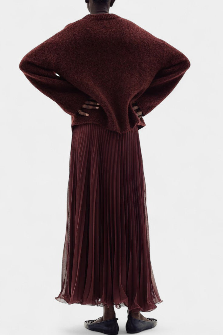 Luciana Oversized Sweater & Tailored Midi Skirt Ensemble