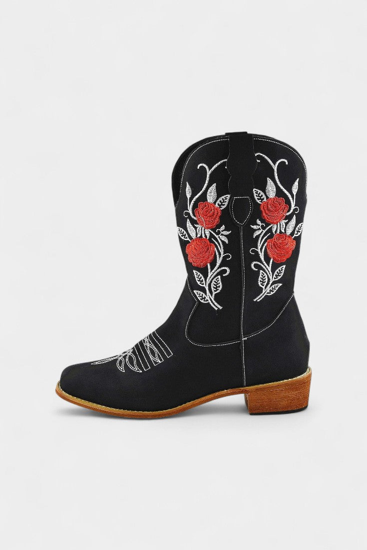 Pink Emma Embroidered Cowboy Boots