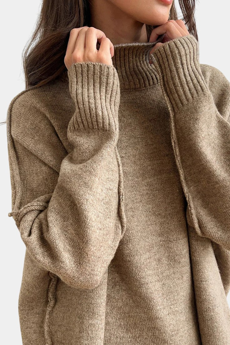 Eva Turtleneck Knit Set with Wide-Leg Pants