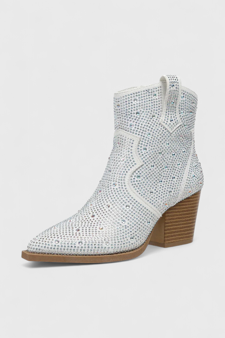 Daniela Zippered Patchwork Boots with Durable Sole