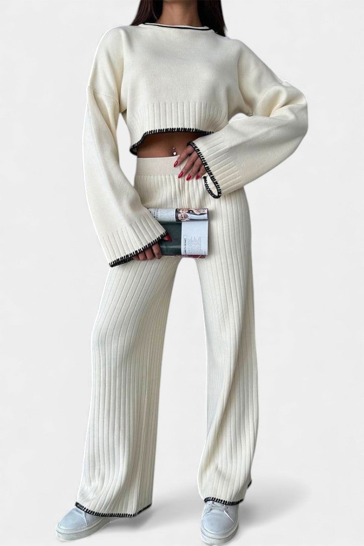 Corinna Sleek Knit Two-Piece Ensemble