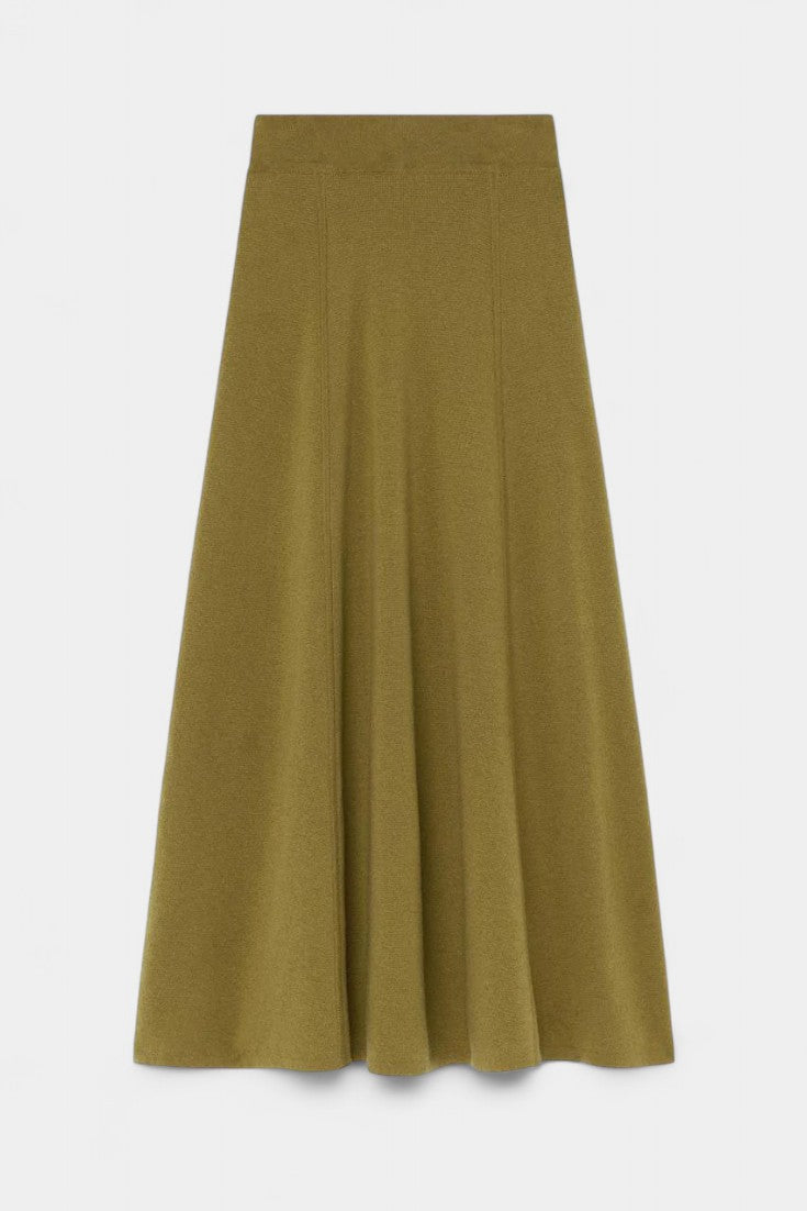 Gelsomina High Neck Sweater and Ribbed Maxi Skirt Set