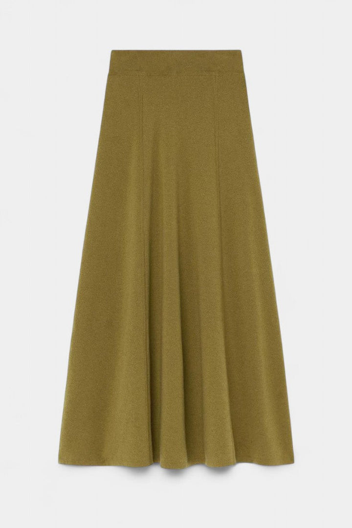 Gelsomina High Neck Sweater and Ribbed Maxi Skirt Set