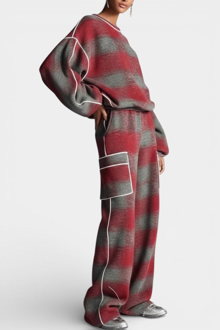 Simona Urban Checkered Color-Block Ensemble