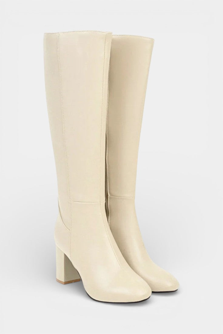 Giada Chic Zip Boots with Comfortable Block Heel