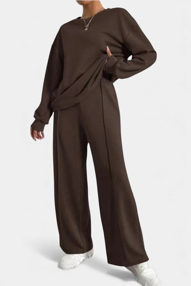 Dafne Lounge Set: Sweatshirt & High-Waisted Trousers