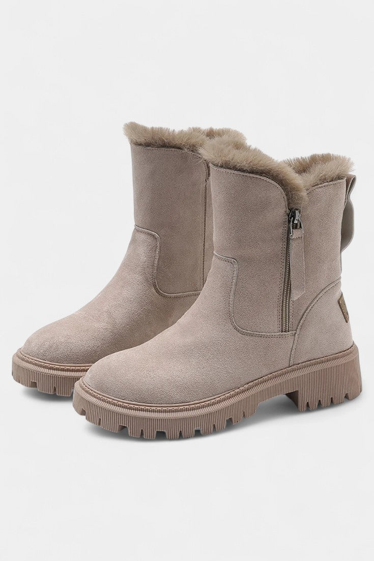 Fiorenza Fur-Trimmed High-Top Platform Snow Boots