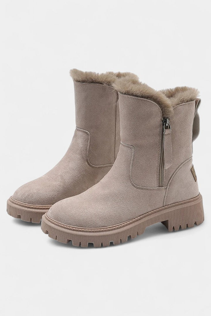 Fiorenza Fur-Trimmed High-Top Platform Snow Boots