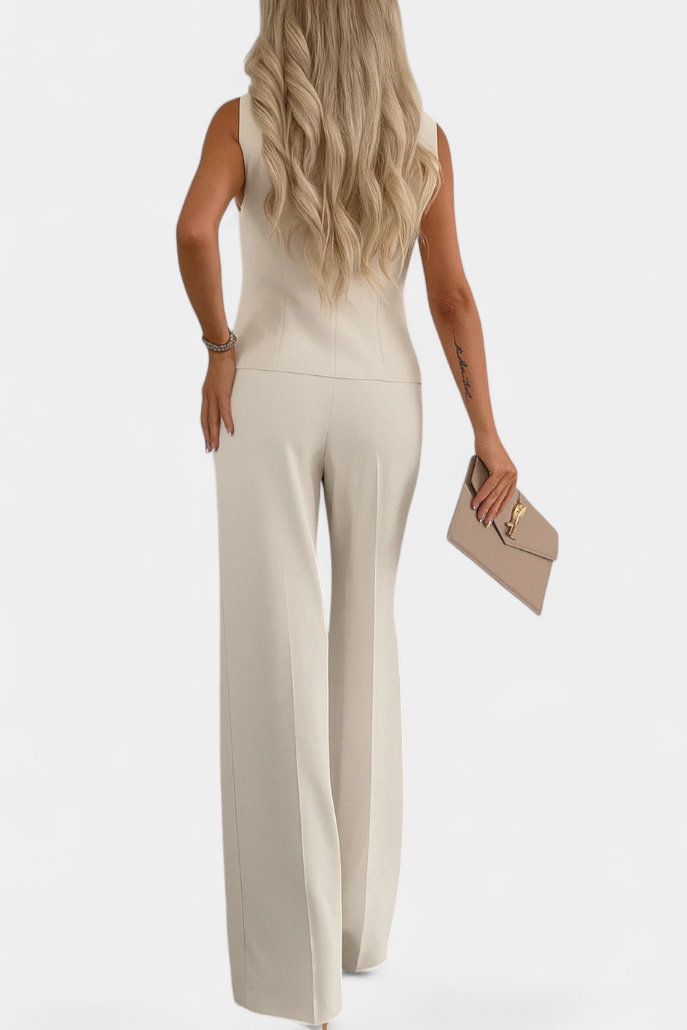 Bruna Sleeveless Set with Chic Flowing Pants