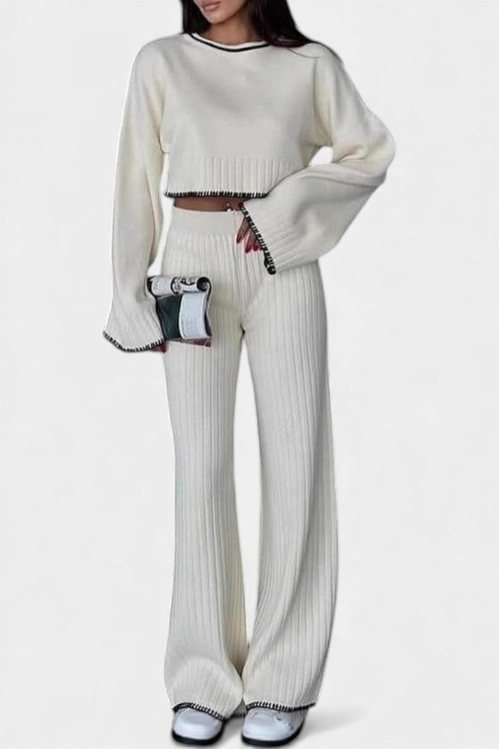 Corinna Sleek Knit Two-Piece Ensemble
