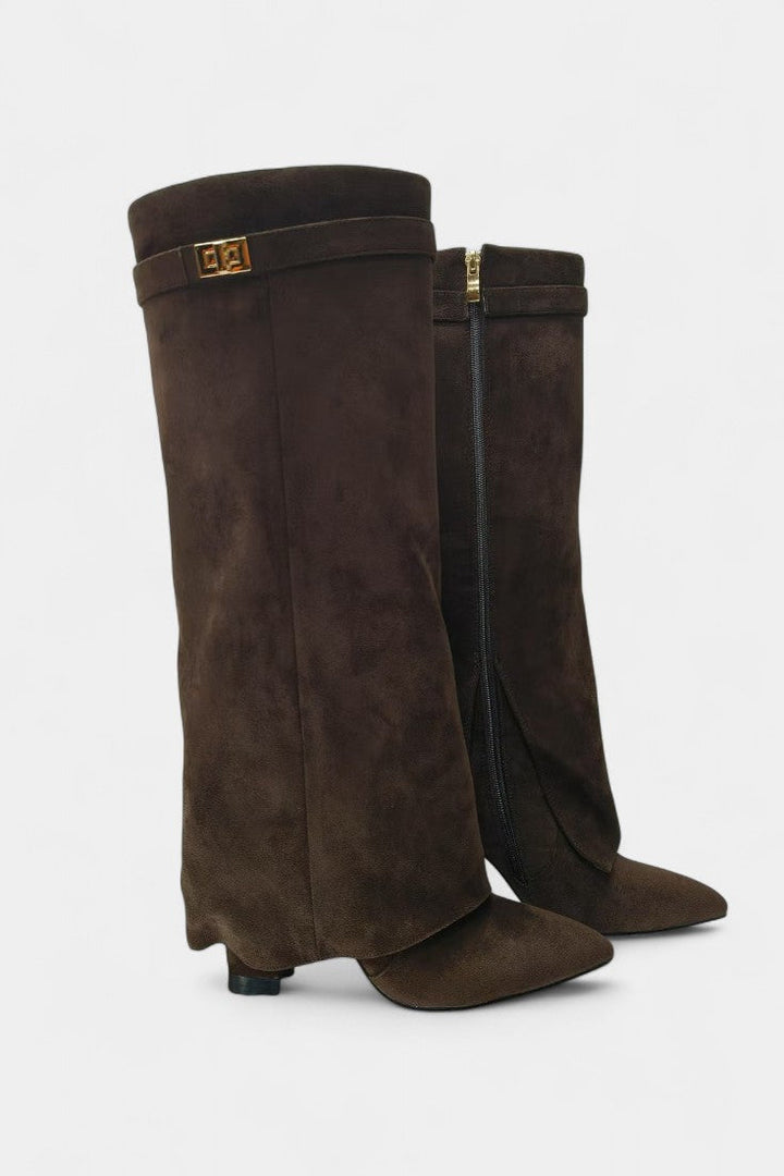 Chiara Knee-High Boots with Block Heel