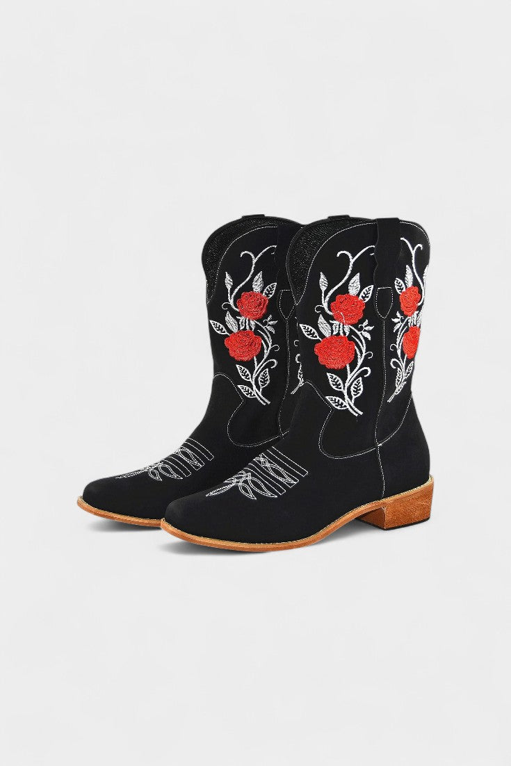 Pink Emma Embroidered Cowboy Boots