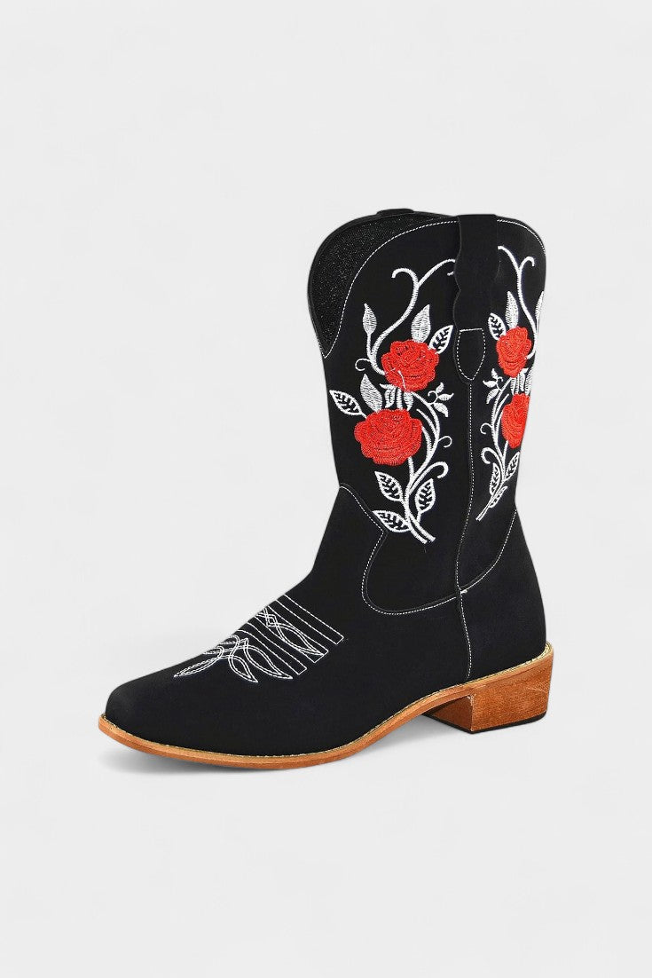 Pink Emma Embroidered Cowboy Boots