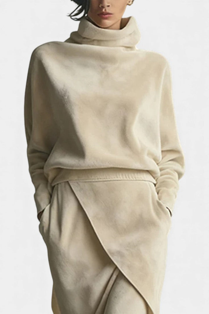 Stella Asymmetrical Velvet Casual Ensemble