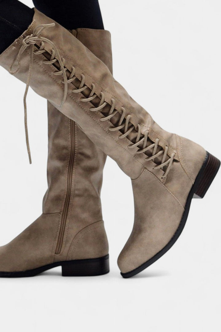 Gloria Cushioned Sole High Boots with Versatile Style