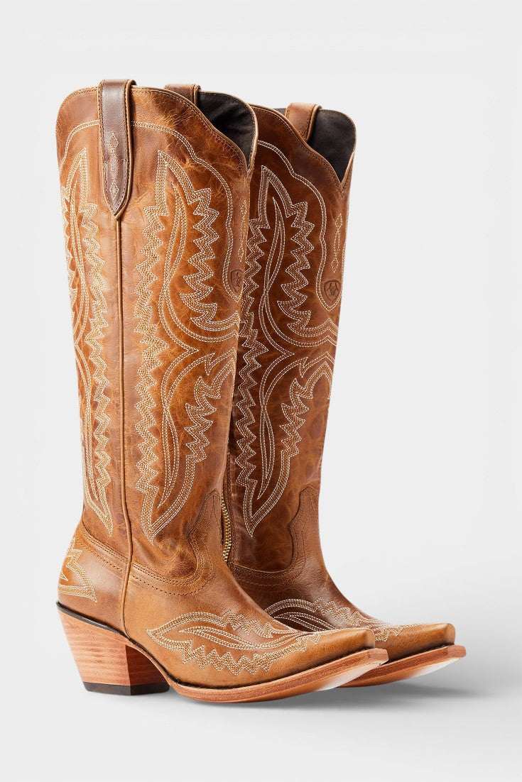 Gioia Retro Western Embroidered Pointed Toe Booties