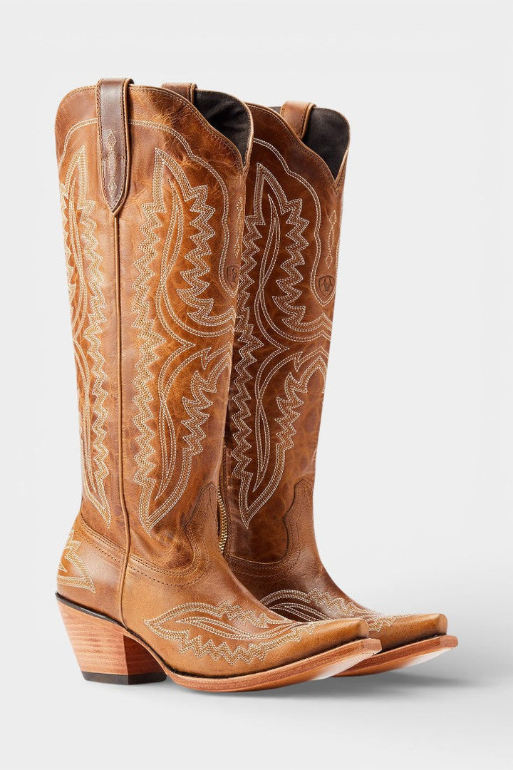 Gioia Retro Western Embroidered Pointed Toe Booties