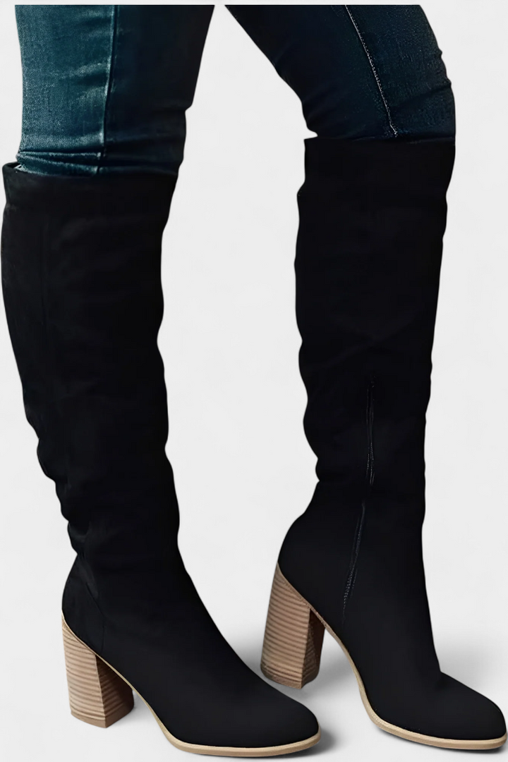 Fiorella Chunky Heeled Round Toe Boots