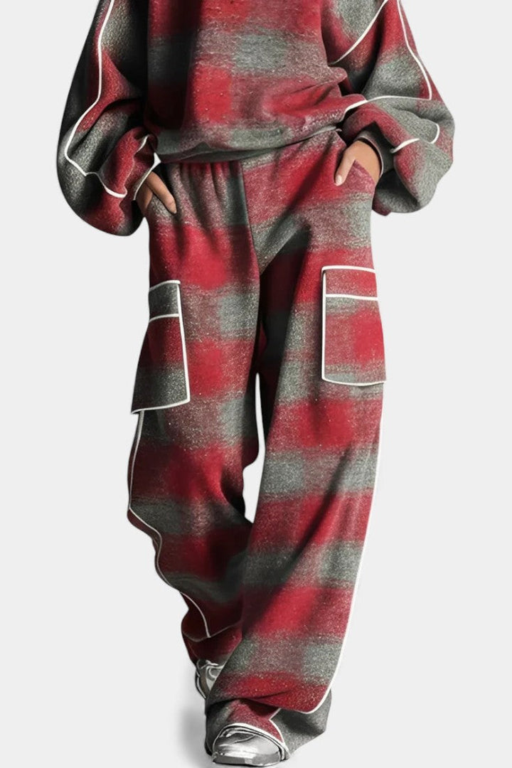 Simona Urban Checkered Color-Block Ensemble