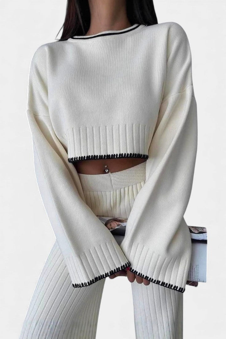 Corinna Sleek Knit Two-Piece Ensemble