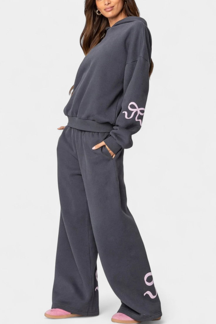 Elisabetta Relaxed Hoodie Ensemble with Flowing Pants