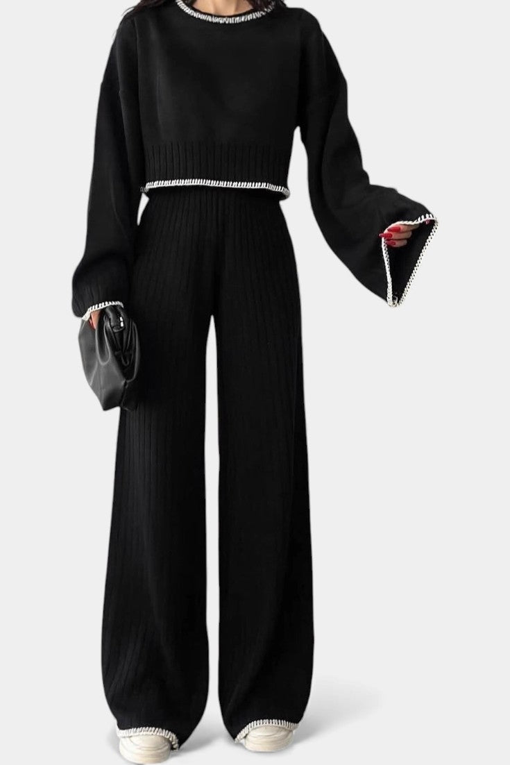 Corinna Sleek Knit Two-Piece Ensemble