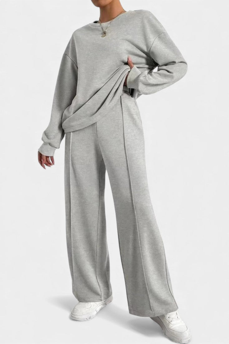 Dafne Lounge Set: Sweatshirt & High-Waisted Trousers