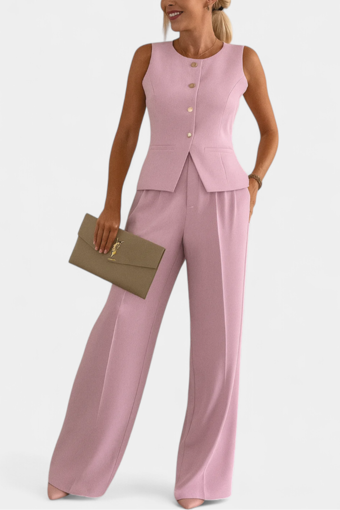 Bruna Sleeveless Set with Chic Flowing Pants
