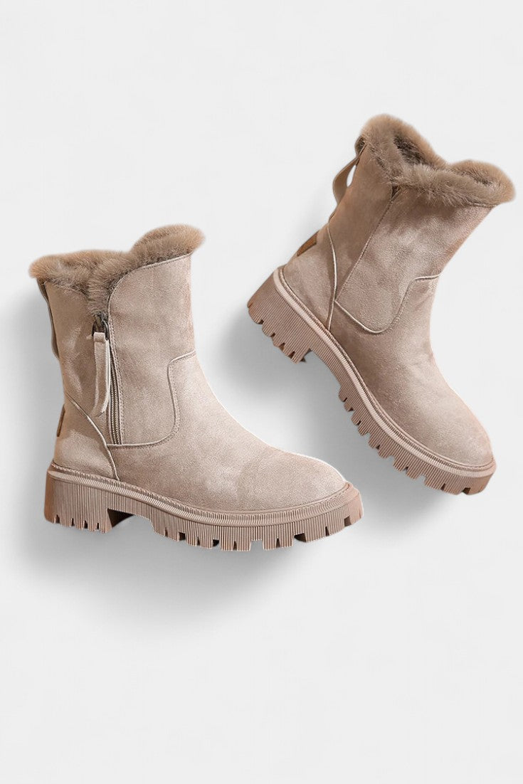 Fiorenza Fur-Trimmed High-Top Platform Snow Boots