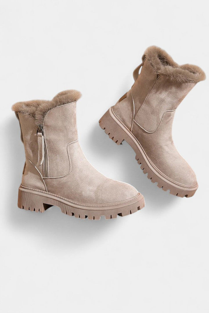 Fiorenza Fur-Trimmed High-Top Platform Snow Boots