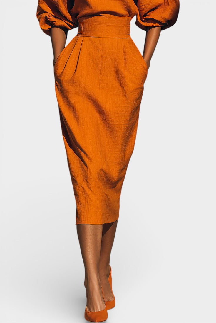 Franceschina Structured Top and Midi Skirt Two-Piece Set