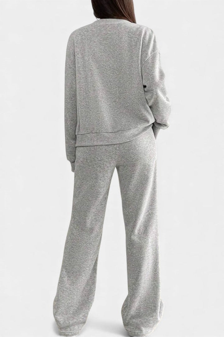 Emilia Relaxed Cardigan Jacket & Wide-Leg Pants Set