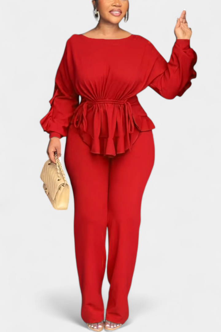 Charmed Adjustable Waist Set with Tailored Pants