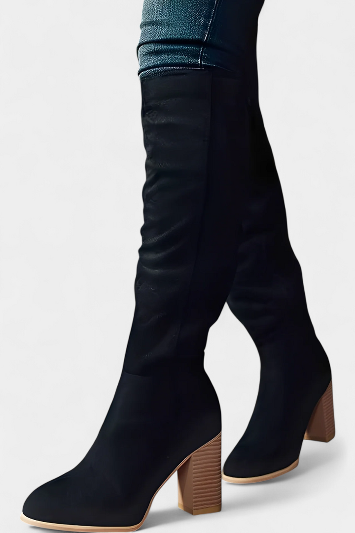 Fiorella Chunky Heeled Round Toe Boots