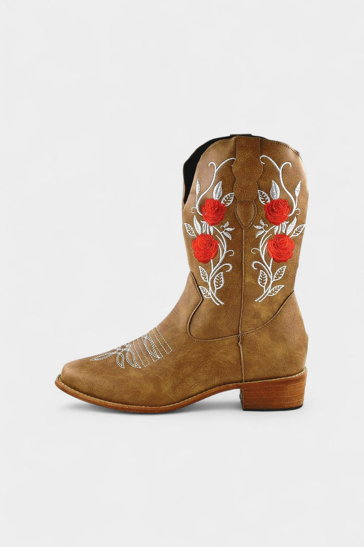 Pink Emma Embroidered Cowboy Boots