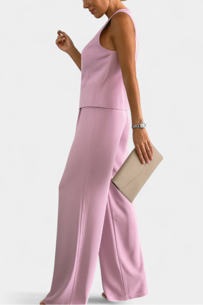Bruna Sleeveless Set with Chic Flowing Pants