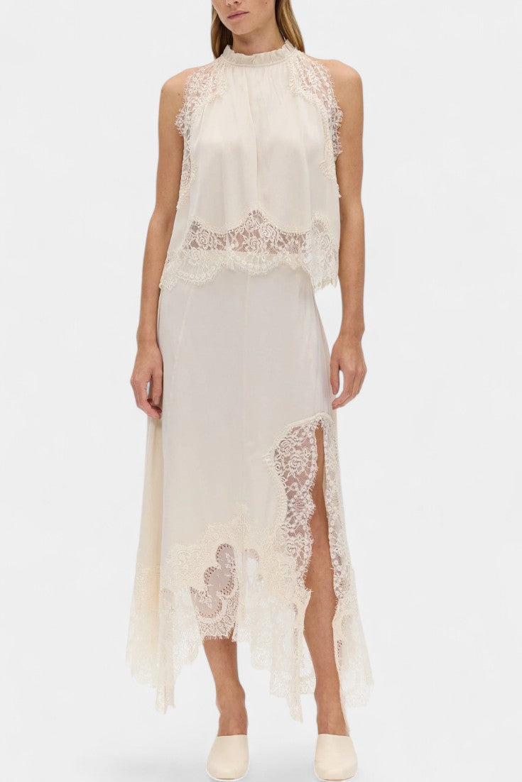 Lidia Midi Lace Skirt with Matching Top