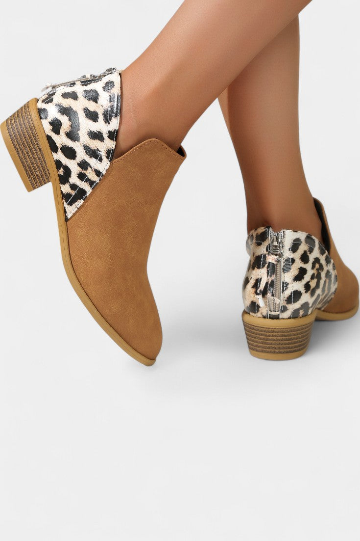 Eleonora Stylish Leopard Print Orthopedic Boots