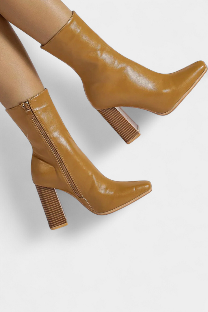 Erica Contemporary Mid-Calf Boots with a Spacious Fit