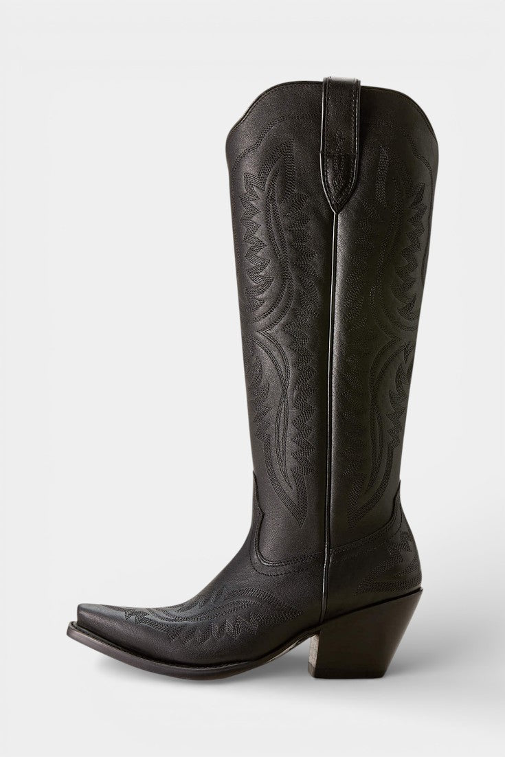 Gioia Retro Western Embroidered Pointed Toe Booties